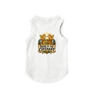Bark of the Covenant Dog Tank - Golden Ark - White