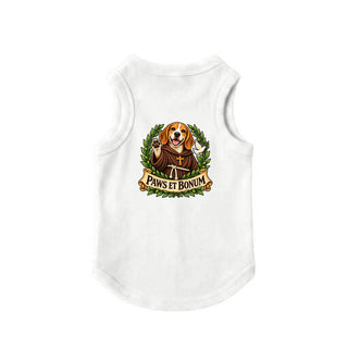 Paws et Bonum Dog Tank - Beagle Friar - White