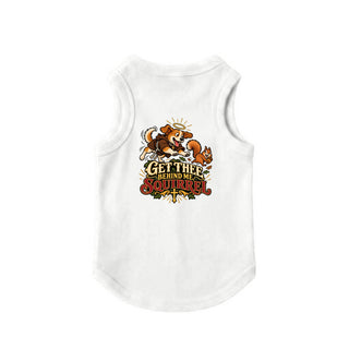 Get Thee Behind Me, Squirrel Dog Tank - Friar Dog - White