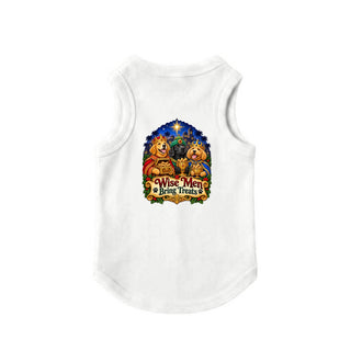 Wise Men Bring Treats Christmas Dog Tank - White