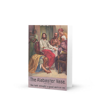 Thank You Card - The Alabaster Vase Vintage Lithograph: front