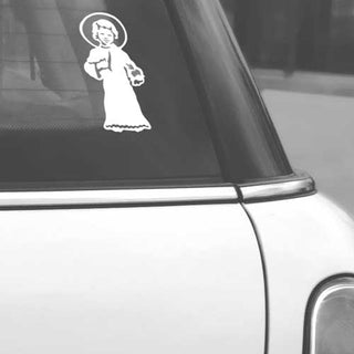 The Child Jesus White Vinyl ShapeCut Decal