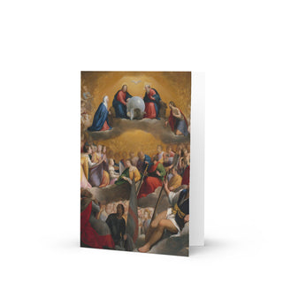 Feast Day Card - The Coronation of the Virgin in Paradise: front