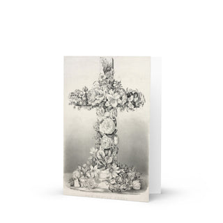 Easter Card - The Easter Cross Vintage Lithograph: front