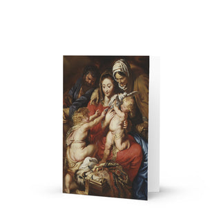 Grandparents Card - The Holy Family with St. Anne and the Infant St. John by Rubens: front
