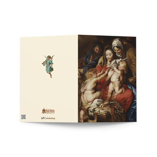 Grandparents Card - The Holy Family with St. Anne and the Infant St. John by Rubens: outside