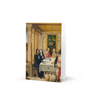 Wedding Card - The Marriage at Cana by Juan de Flandes: front
