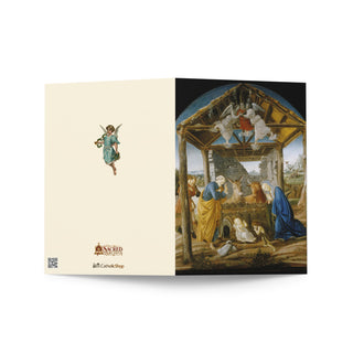 Christmas Card - The Nativity by Botticelli: outside