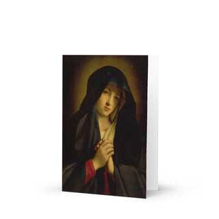Religious Profession Card - The Virgin in Prayer by Sassoferrato: front
