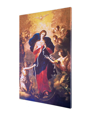Our Lady Undoer of Knots Painting on Stretched Canvas - Medium