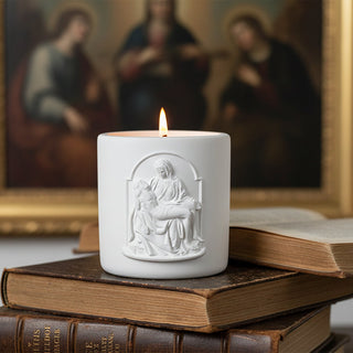 Pieta Prayer Candle - Catholic Devotional Candle of Virgin Mary and Jesus