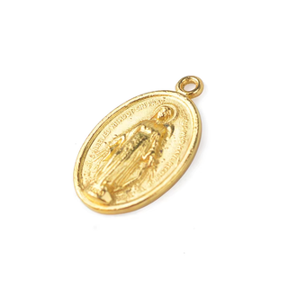 Gold Tone 3/4-inch Miraculous Medals - 25-Pack Bulk Discount