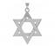 14K White Gold Star Of David Pendant