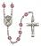 Saint Agatha Engravable Rosary with Amethyst Beads