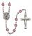 San Antonio Engravable Rosary with Amethyst Beads