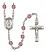 Saint Blaise Engravable Rosary with Amethyst Beads