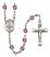 Saint Alexander Sauli Engravable Rosary with Amethyst Beads