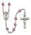 Saint Christopher Engravable Rosary with Amethyst Beads