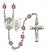 Saint Christopher and Air Force Rosary with Amethyst Beads