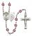 Saint Christopher and Army Rosary with Amethyst Beads