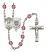 Saint Christopher and Coast Guard Rosary with Amethyst Beads