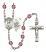 Saint Christopher and Marines Rosary with Amethyst Beads