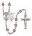 Saint Christopher and Nat'l Guard Rosary with Amethyst Beads