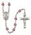 Saint Daniel Engravable Rosary with Amethyst Beads