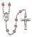 Saint David of Wales Engravable Rosary with Amethyst Beads