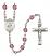 Saint Jane of Valois Engravable Rosary with Amethyst Beads