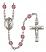 Saint Florian Engravable Rosary with Amethyst Beads