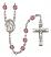 Saint Gabriel the Archangel Engravable Rosary with Amethyst Beads