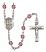 Saint George Engravable Rosary with Amethyst Beads