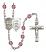 Saint George and Air Force Rosary with Amethyst Beads