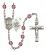 Saint George and Marines Rosary with Amethyst Beads