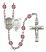 Saint George and Nat'l Guard Rosary with Amethyst Beads