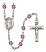 Saint Genevieve Engravable Rosary with Amethyst Beads