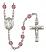 Saint Justin Engravable Rosary with Amethyst Beads