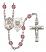 Saint Joan of Arc and Coast Guard Rosary with Amethyst Beads