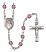 San Jose Engravable Rosary with Amethyst Beads