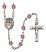 San Judas Engravable Rosary with Amethyst Beads