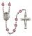 Saint Lazarus Engravable Rosary with Amethyst Beads