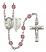 Saint Luke the Apostle and Doctor Rosary with Amethyst Beads