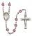 Saint Maria Faustina Engravable Rosary with Amethyst Beads