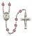 Saint Martha Engravable Rosary with Amethyst Beads