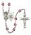 Saint Michael and Marines Rosary with Amethyst Beads