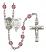 Saint Michael and Nat'l Guard Rosary with Amethyst Beads