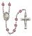 Saint Bonaventure Engravable Rosary with Amethyst Beads