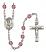 Saint Paul the Apostle Engravable Rosary with Amethyst Beads