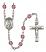 Saint Peregrine Laziosi Engravable Rosary with Amethyst Beads